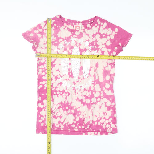 Saltrock Girls Pink Tie Dye Graphic Surfboard T-Shirt 11-12 Years