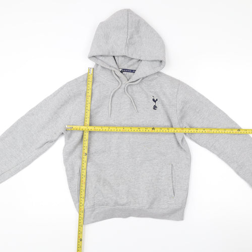 Tottenham Hotspur Boys Grey Pullover Hoodie 13-14 Years Cotton Blend