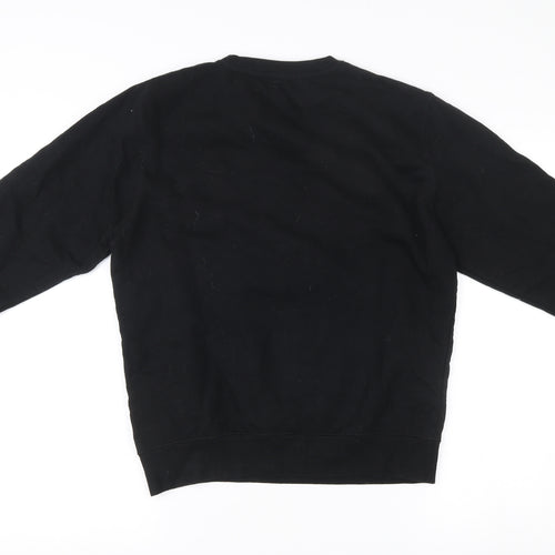 Batch1 Unisex Adults Black Small Pullover Sweatshirt Graphic Print Funny