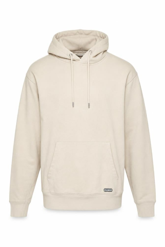 Pull&Bear Men’s Beige Pullover Hoodie S Comfort Fit Long Sleeve