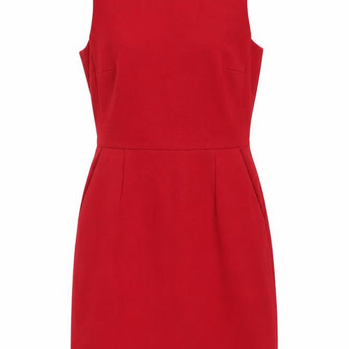 Next Womens Red Sheath Dress Size 6 Sleeveless V-Neck Workwear