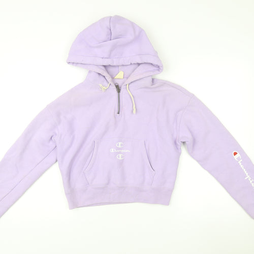 Champion Women’s Purple Small 1/4 Zip Hoodie Sweatshirt