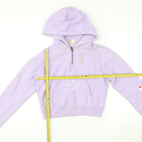 Champion Women’s Purple Small 1/4 Zip Hoodie Sweatshirt