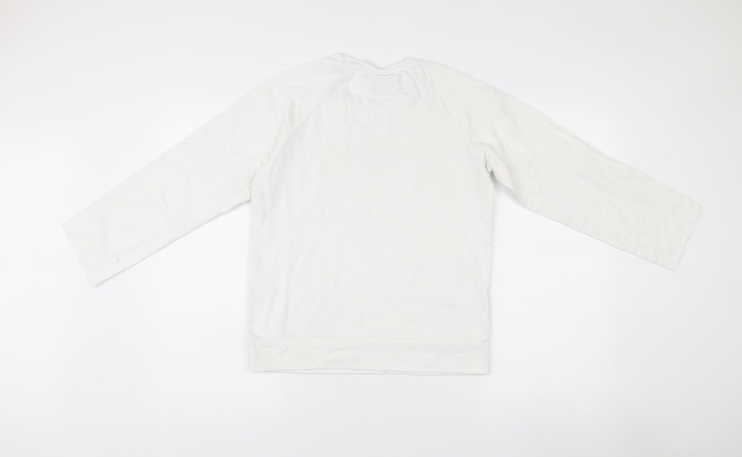 Antioch Unisex White Pullover Sweatshirt Small Graphic Logo Cotton