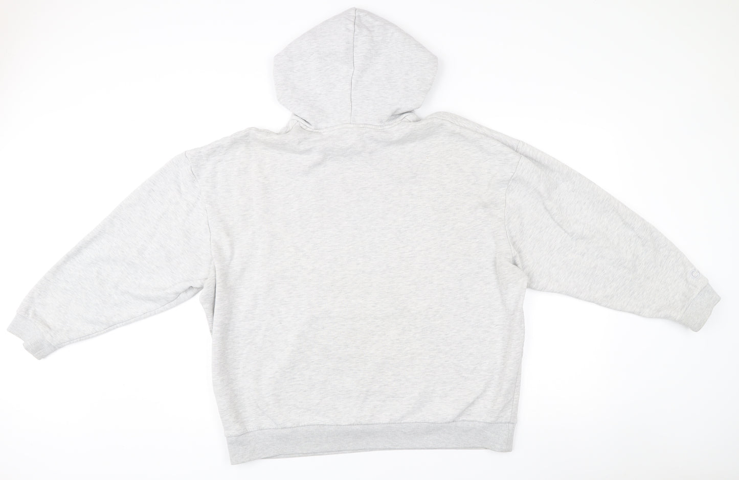 Crooked Tongues Mens Grey Pullover Hoodie L Logo Print Casual