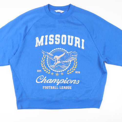 Primark Women’s Blue Missouri Graphic Sweatshirt L Raglan