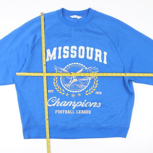 Primark Women’s Blue Missouri Graphic Sweatshirt L Raglan