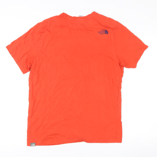 The North Face Men's Orange Medium Logo Graphic T-Shirt