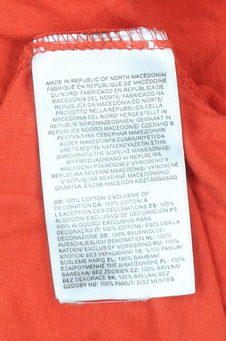 The North Face Men's Orange Medium Logo Graphic T-Shirt
