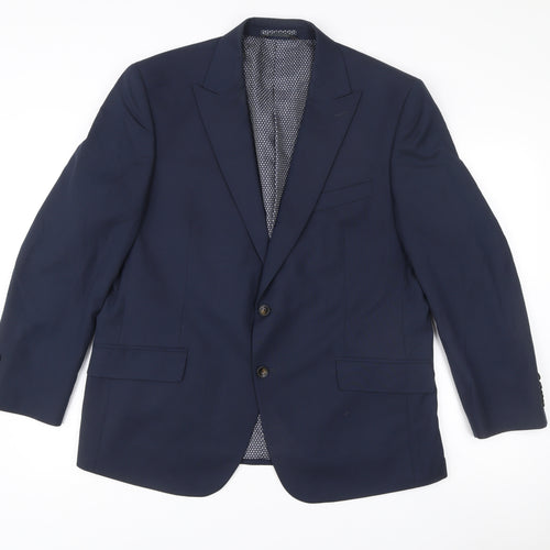 Marks and Spencer Mens Blue 44in Blazer Jacket 2XL Regular Fit
