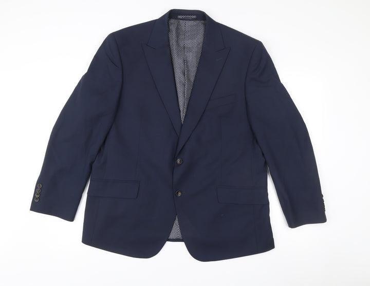 Marks and Spencer Mens Blue 44in Blazer Jacket 2XL Regular Fit