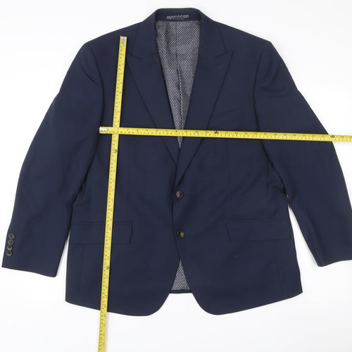 Marks and Spencer Mens Blue 44in Blazer Jacket 2XL Regular Fit