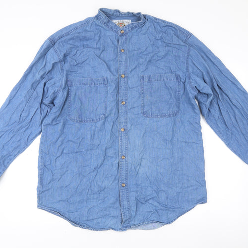 Taylor & Butler Men’s Blue Cotton Denim Long Sleeve Shirt L