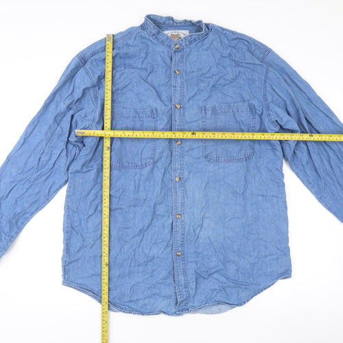 Taylor & Butler Men’s Blue Cotton Denim Long Sleeve Shirt L