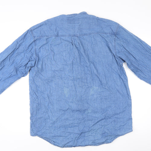 Taylor & Butler Men’s Blue Cotton Denim Long Sleeve Shirt L