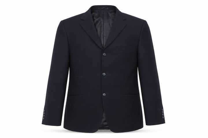 Front view of Charlton Gray Men's Blue 42 Blazer Jacket Single Breasted Wool Blend