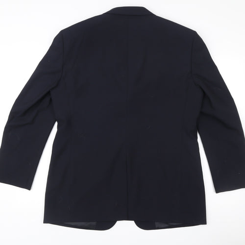 Charlton Gray Men's Blue 42 Blazer Jacket Single Breasted Wool Blend