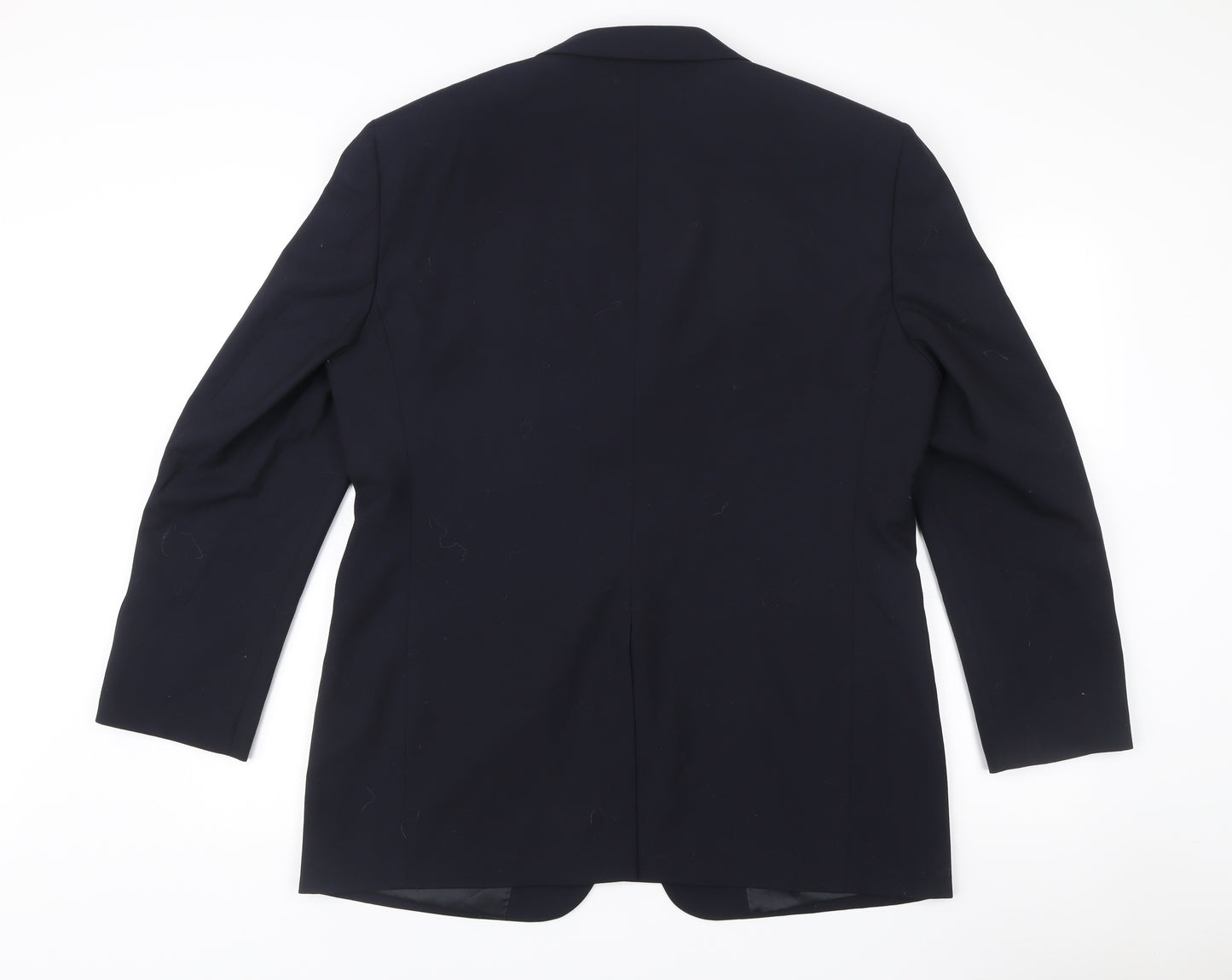 Charlton Gray Men's Blue 42 Blazer Jacket Single Breasted Wool Blend