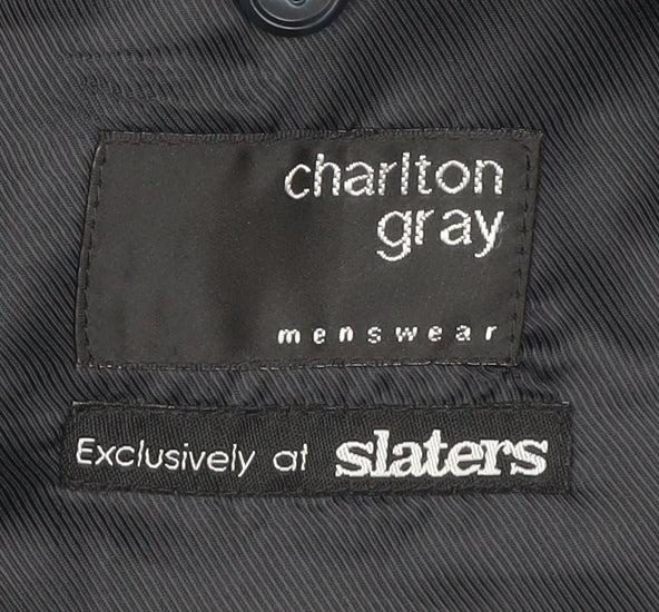 Charlton Gray Men's Blue 42 Blazer Jacket Single Breasted Wool Blend