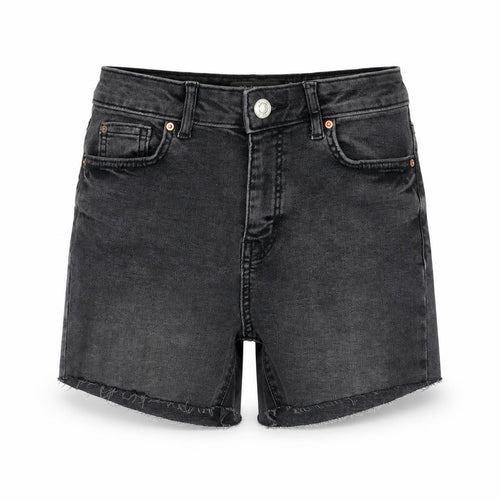 Primark Women Black Denim Cut-Off Shorts Size 8 High Rise