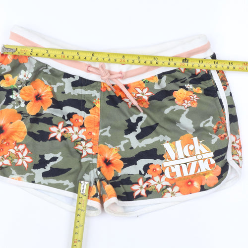 McKenzie Girls Multicoloured Floral Camo Sweat Shorts 3-4 Years Polyester