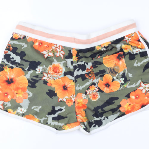 McKenzie Girls Multicoloured Floral Camo Sweat Shorts 3-4 Years Polyester