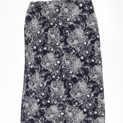 Bonmarché Women’s Blue Floral Stretch Pencil Skirt Size 16
