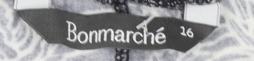 Bonmarché Women’s Blue Floral Stretch Pencil Skirt Size 16