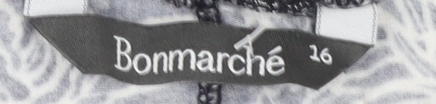 Bonmarché Women’s Blue Floral Stretch Pencil Skirt Size 16