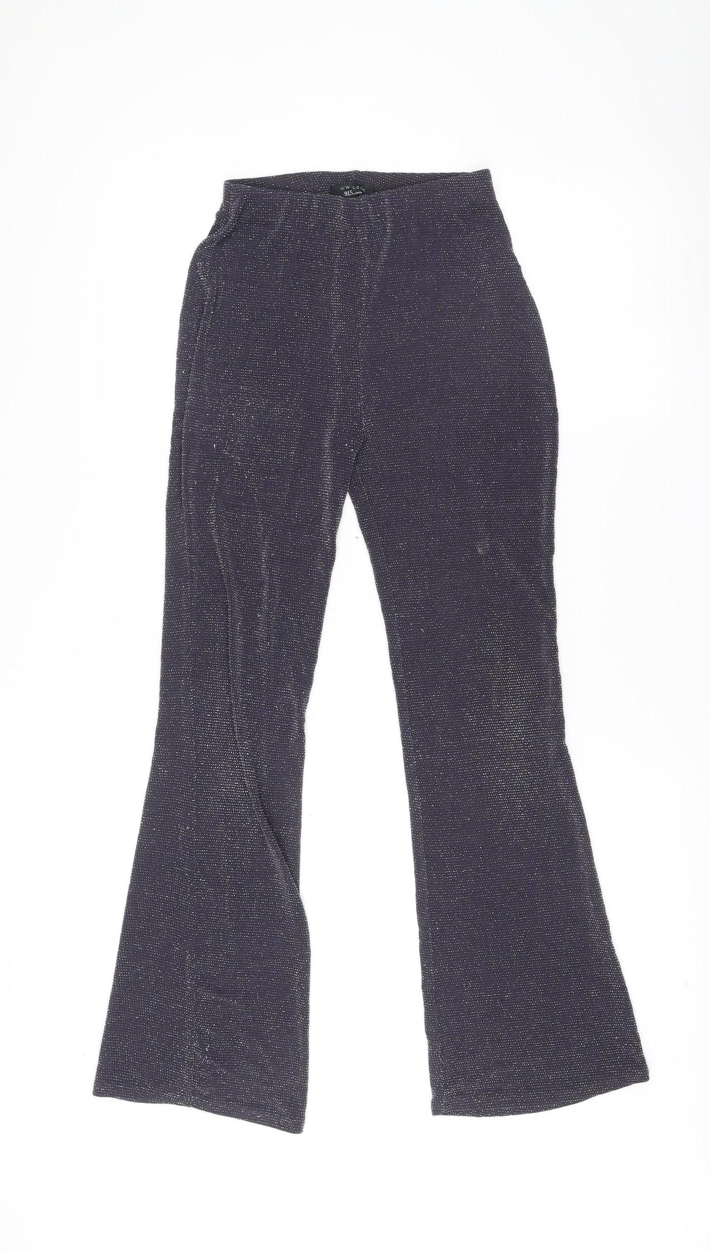 New Look Girls Black Glitter Slim Fit Jeggings Age 14-15 Years Party Trousers