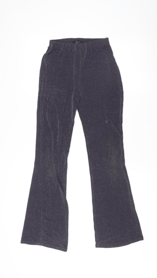 New Look Girls Black Glitter Slim Fit Jeggings Age 14-15 Years Party Trousers