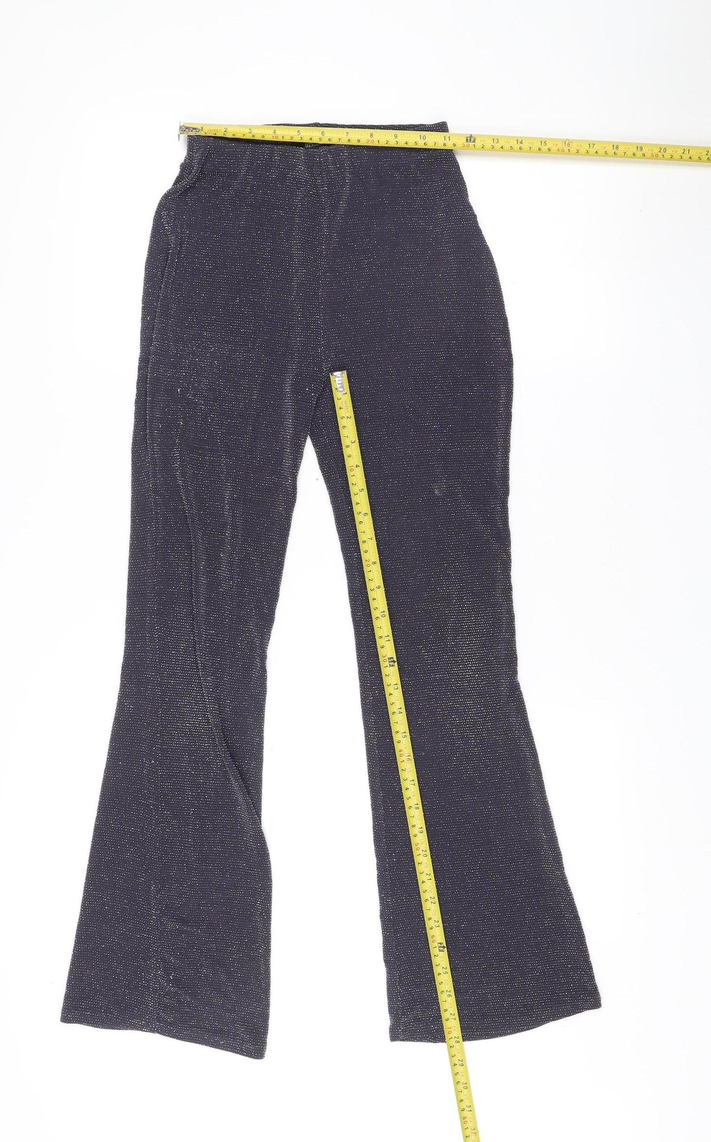 New Look Girls Black Glitter Slim Fit Jeggings Age 14-15 Years Party Trousers