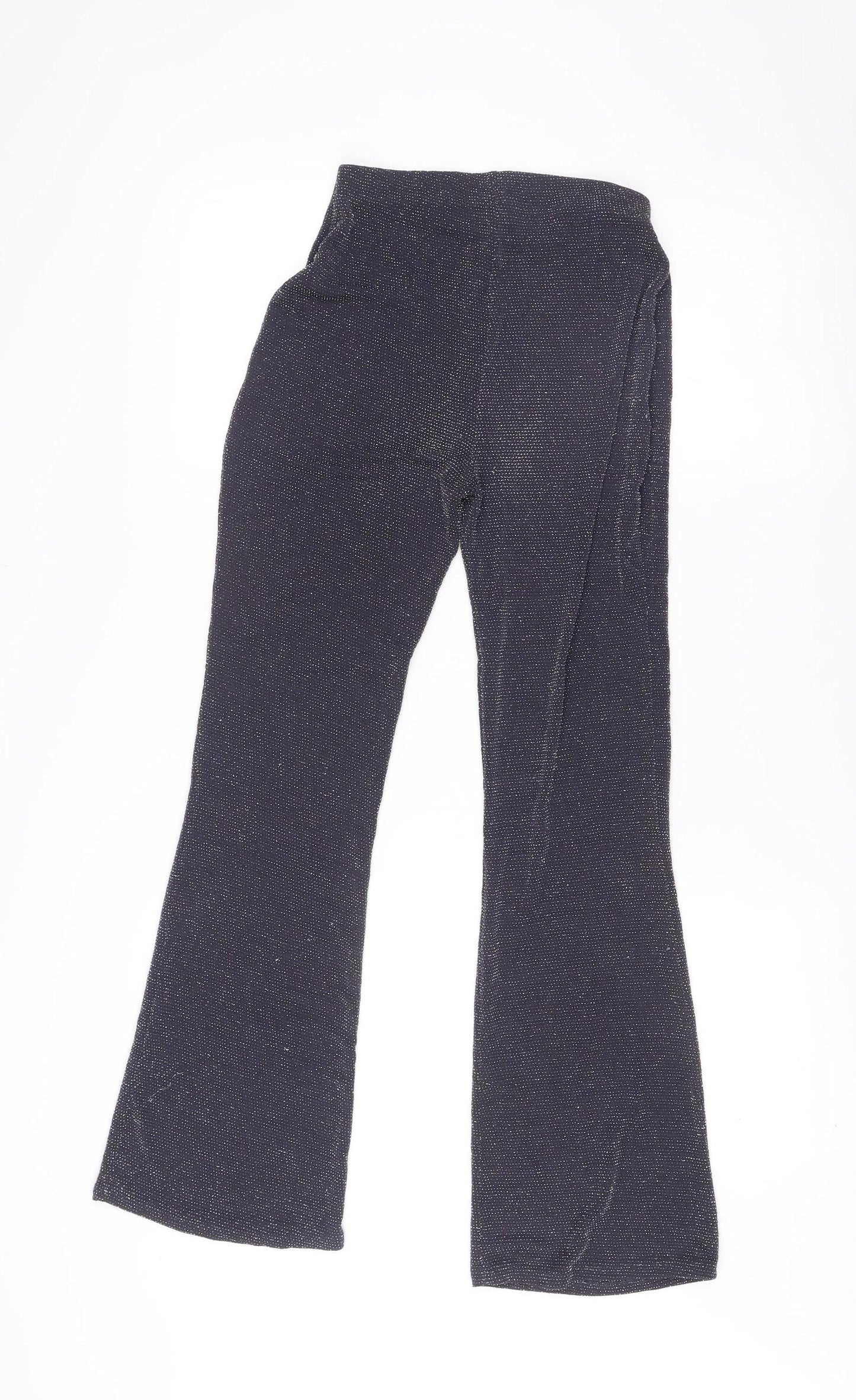 New Look Girls Black Glitter Slim Fit Jeggings Age 14-15 Years Party Trousers