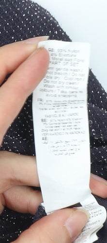 New Look Girls Black Glitter Slim Fit Jeggings Age 14-15 Years Party Trousers