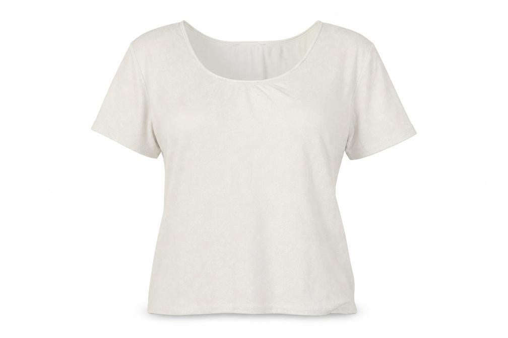 Marks and Spencer Women’s Ivory Paisley Scoop Neck T-Shirt UK 18