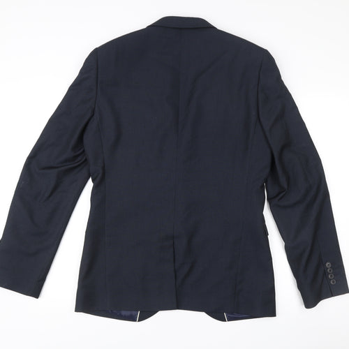 Next Men’s Blue 40L Suit Jacket Blazer Regular Fit Notch Lapel
