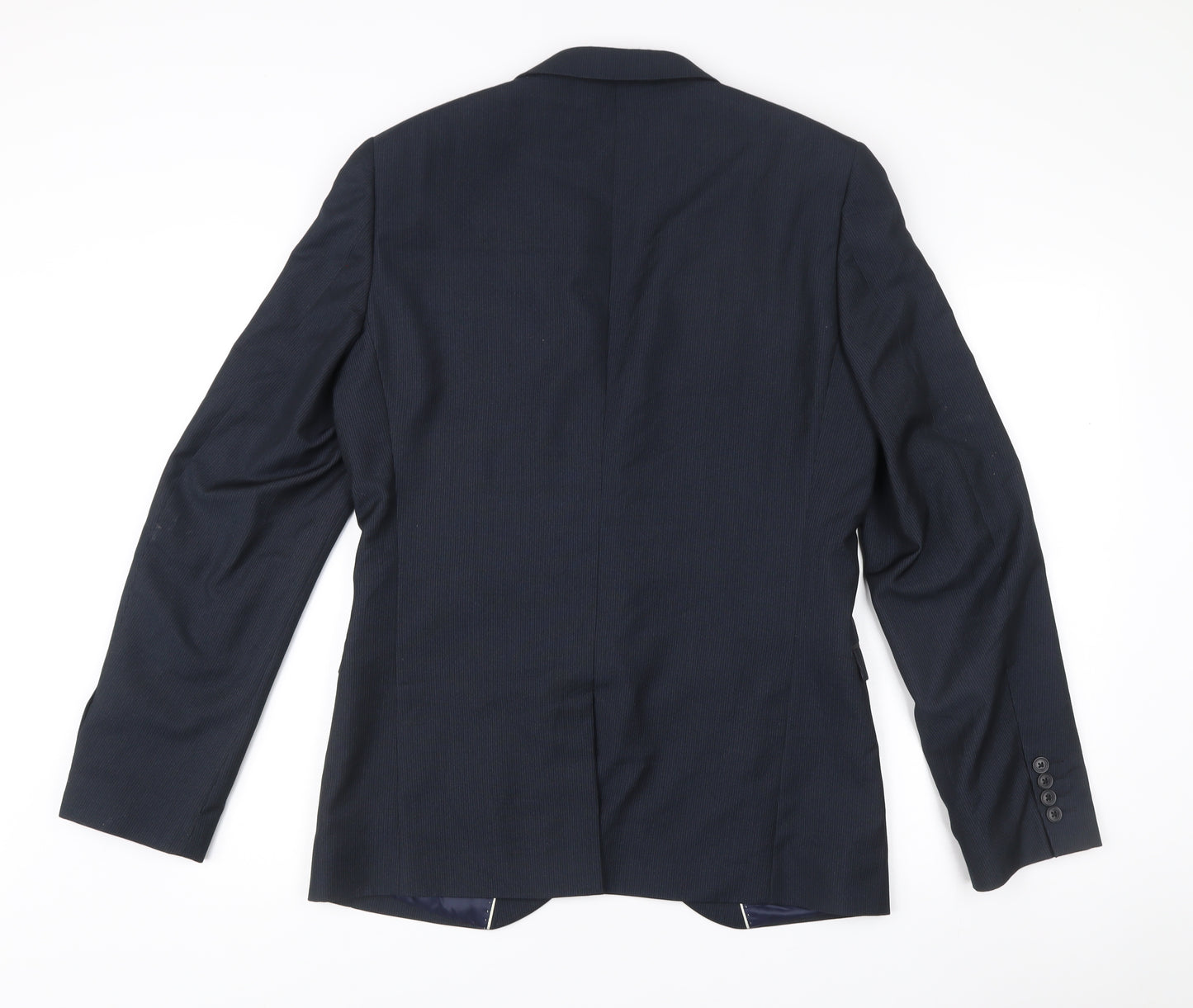 Next Men’s Blue 40L Suit Jacket Blazer Regular Fit Notch Lapel