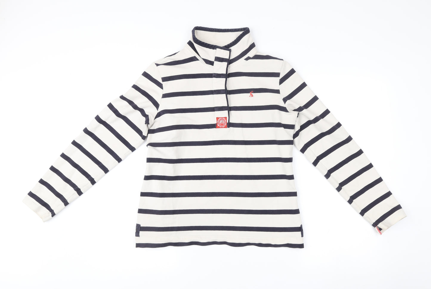 Joules Women’s Beige Striped Pullover Sweatshirt Size 14