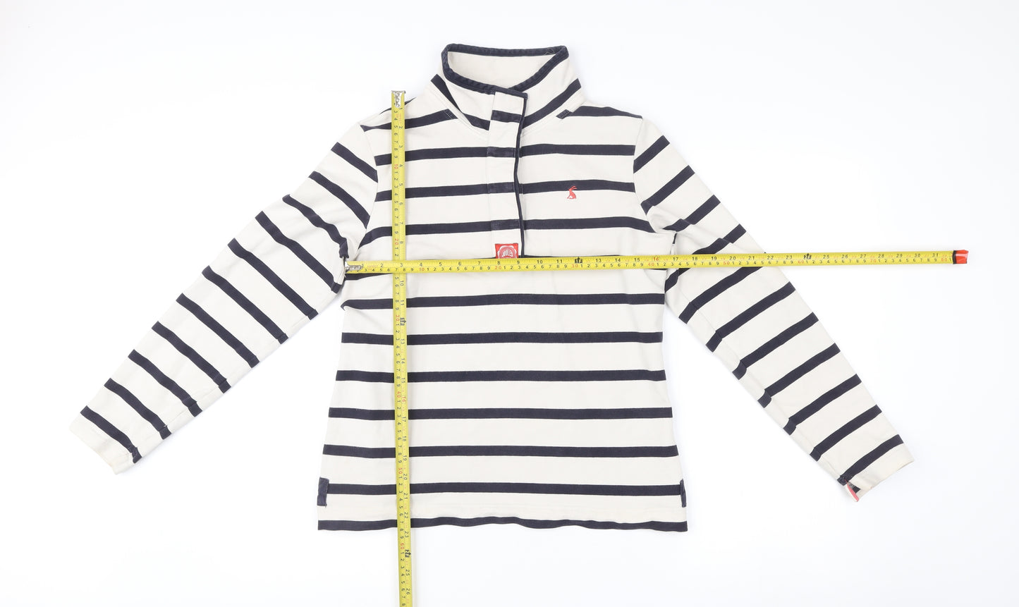 Joules Women’s Beige Striped Pullover Sweatshirt Size 14