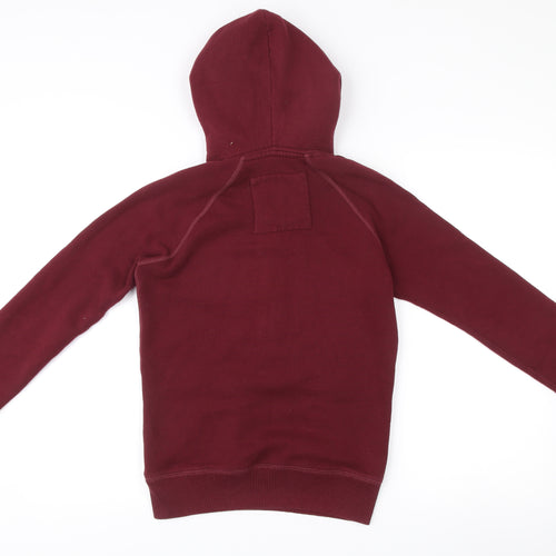 Abercrombie Women’s Burgundy Hoodie Medium Full Zip Cotton Blend