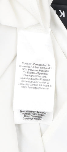 DKNY Women’s Shift Dress Black White Grey Midi Size 14 Colourblock