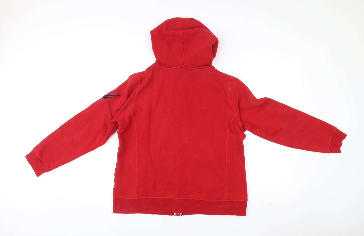 Nautica Women’s Red Full Zip Hoodie XL Cotton Blend Logo