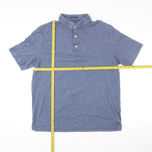 JACHS New York Men's Blue Cotton Blend Polo Shirt Size L