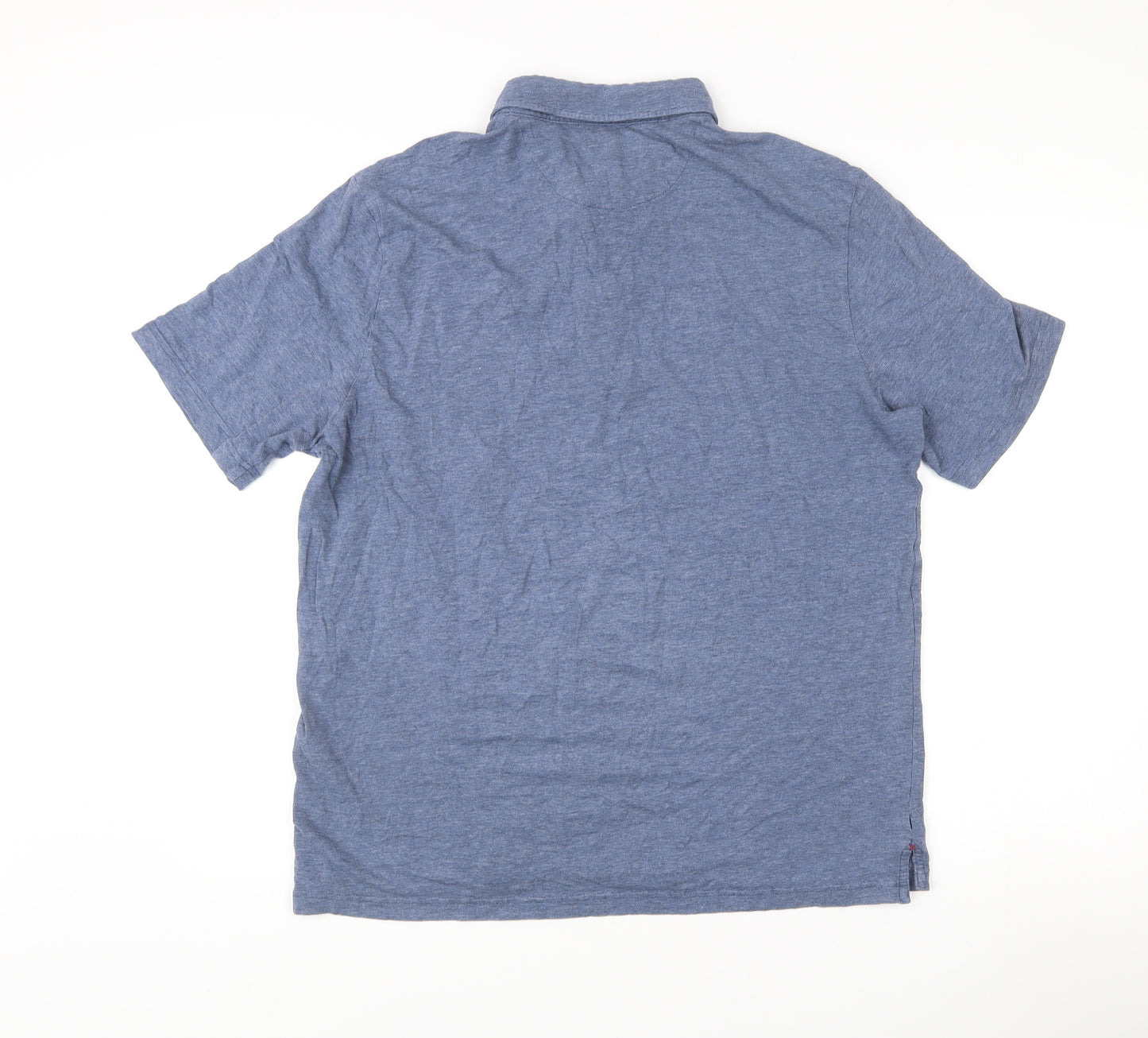 JACHS New York Men's Blue Cotton Blend Polo Shirt Size L