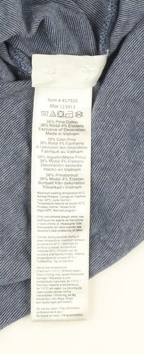 JACHS New York Men's Blue Cotton Blend Polo Shirt Size L