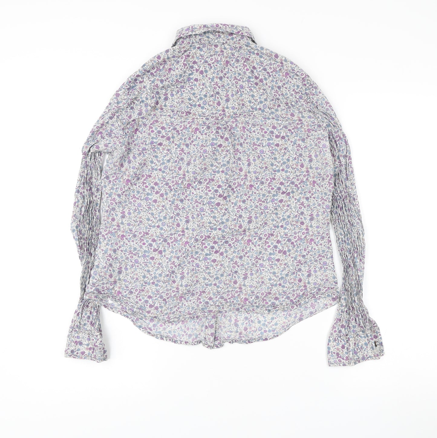 Marks and Spencer Womens Multicoloured Floral Button-Up Shirt UK 10