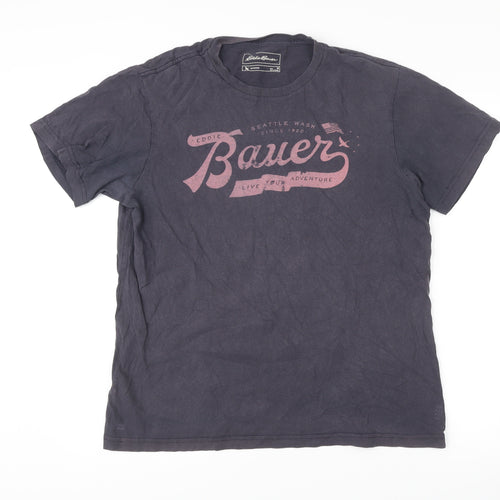 Eddie Bauer Mens Black Graphic Outdoor Cotton T-Shirt Size M