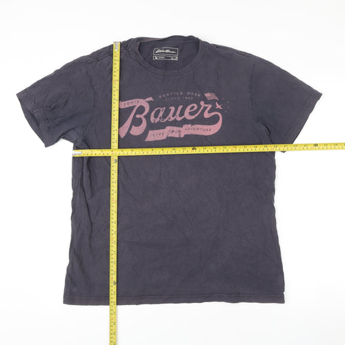 Eddie Bauer Mens Black Graphic Outdoor Cotton T-Shirt Size M
