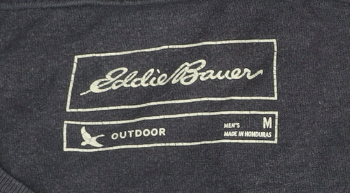 Eddie Bauer Mens Black Graphic Outdoor Cotton T-Shirt Size M