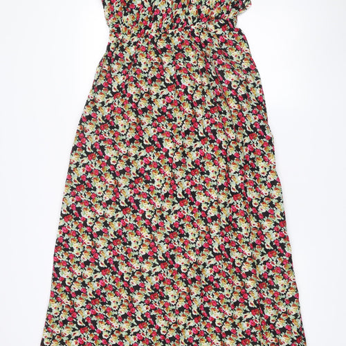 Lila Womens Multicoloured Floral Maxi One Shoulder Dress Size 10